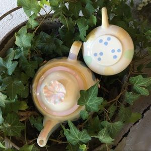 Hearts and Flowers Individual Teapot with Cup &Lid